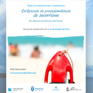 Curso de formación para a obtención do certificado de profesionalidade de socorrismo en medios acuáticos naturais