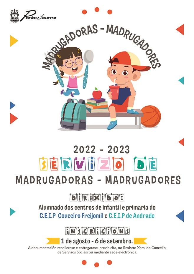 Programa de almuerzos escolares «Madrugadoras/Madrugadores» Curso 2022/2023