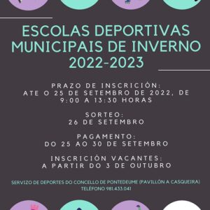 Escolas Deportivas Municipais de Inverno 2022-2023
