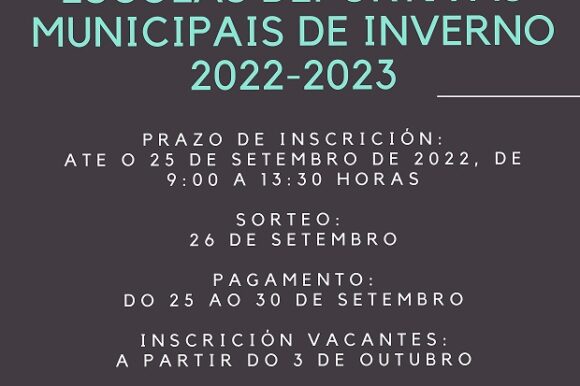Escolas Deportivas Municipais de Inverno 2022-2023