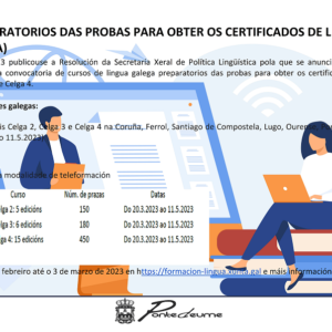 Información sobre cursos preparatorios das probas para obter os certificados de lingua galega (CELGA)