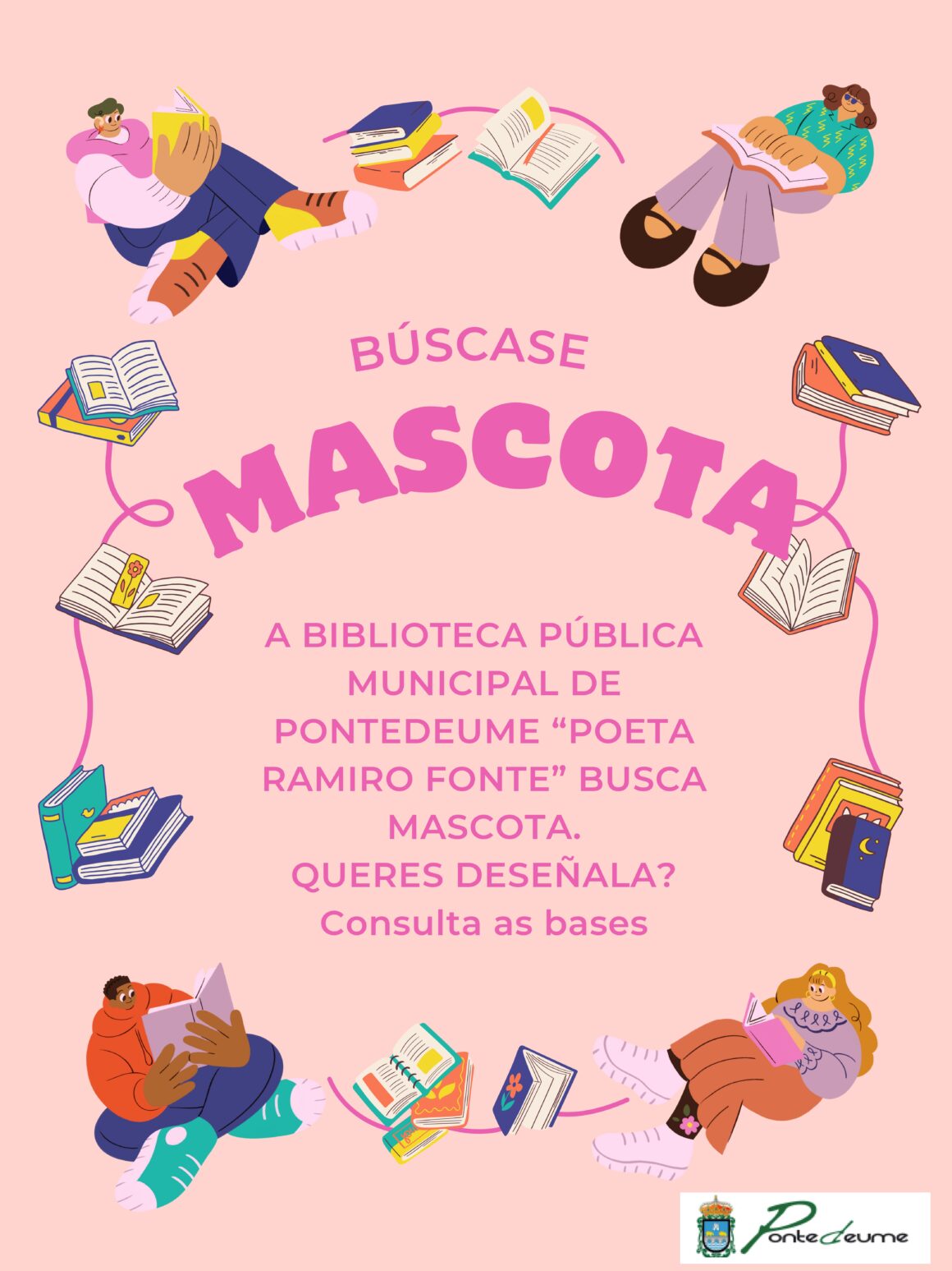 Diseño de la mascota de la Biblioteca Pública Municipal de Pontedeume «Poeta Ramiro Fonte»