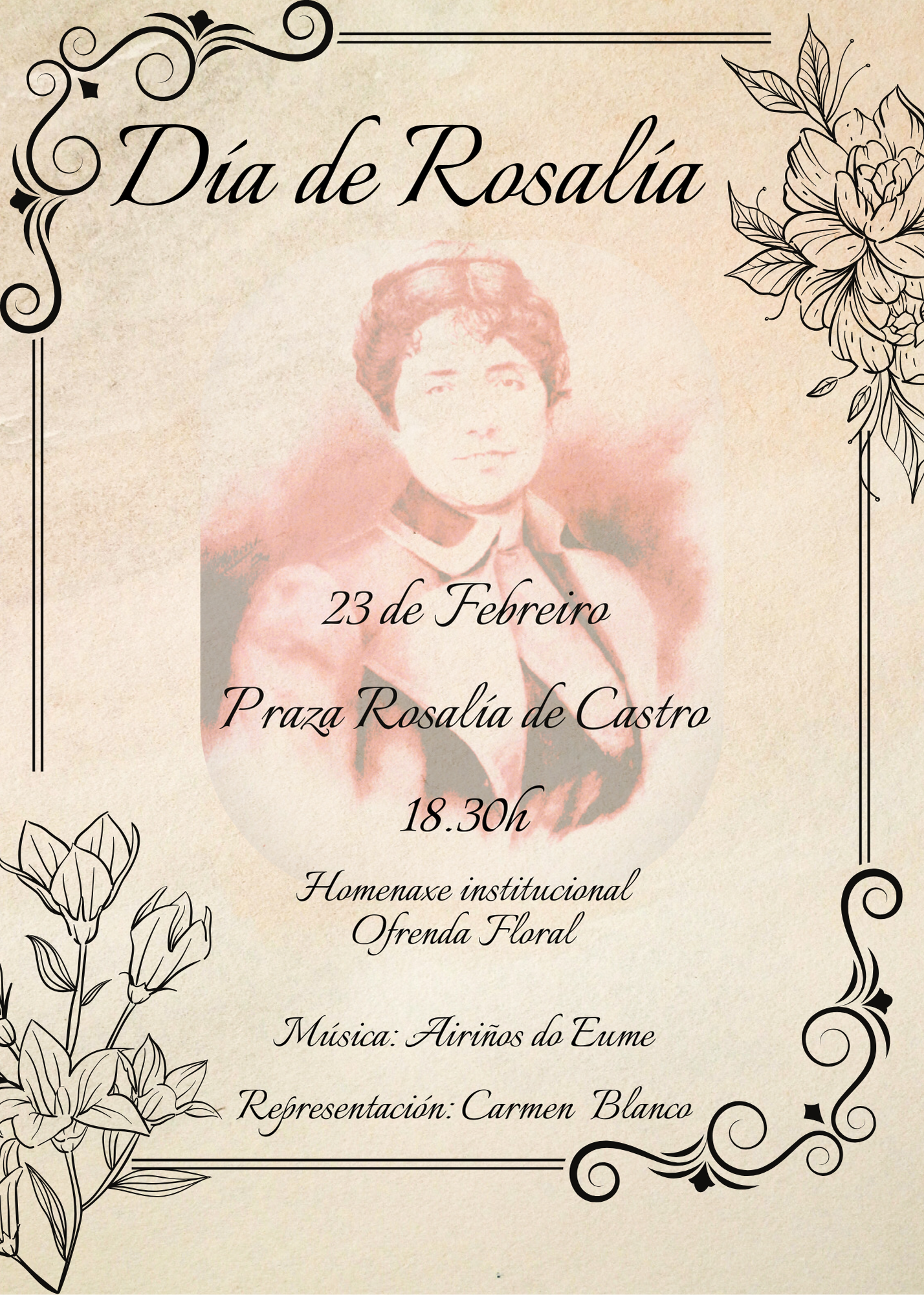 cartel día de rosalía