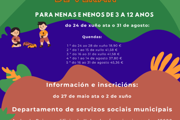 Servizo de conciliación municipal Rueiras/Rueiros de Verán 2024