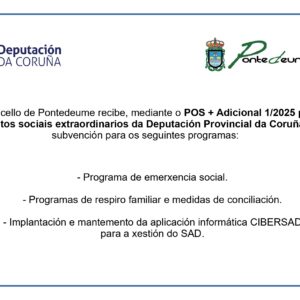 Cartel financiamento Deputación POS gastos sociais 2025_page-0001 POS + ADICIONAL 1/2025 Deputación da Coruña