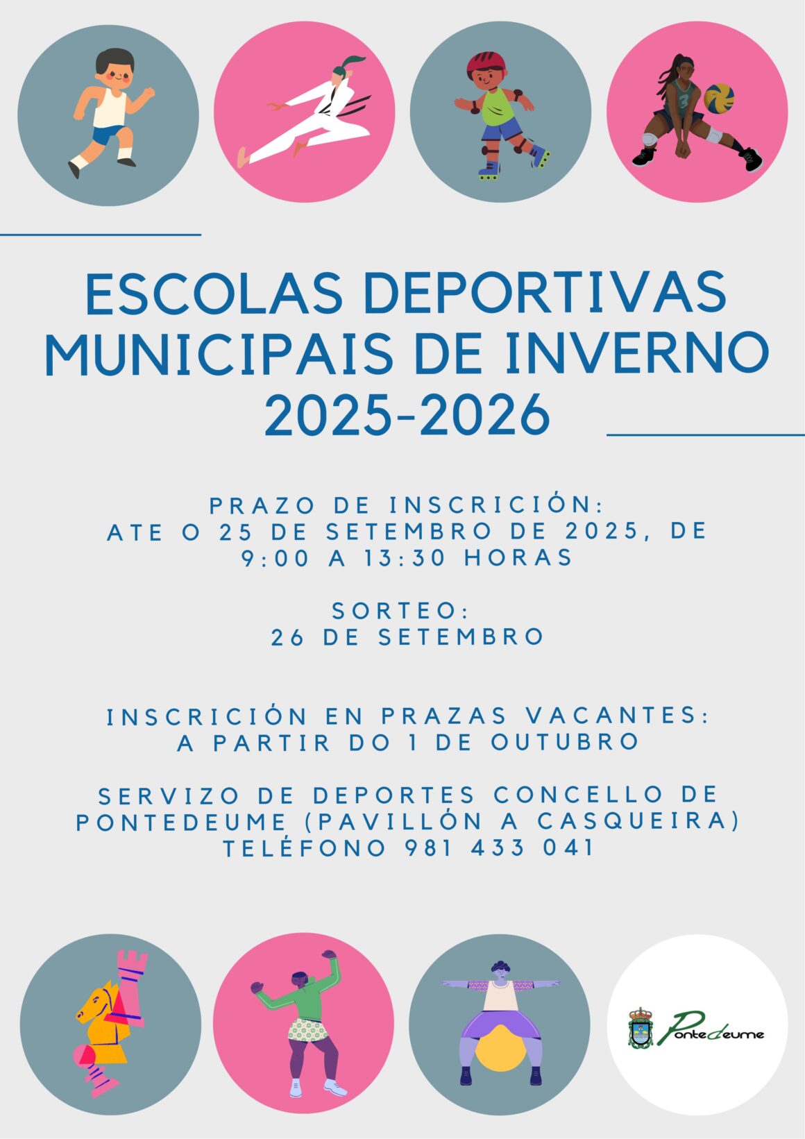 Escolas Deportivas Municipais inverno 2025-2026