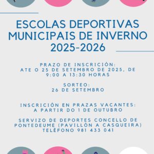 Escolas Deportivas Municipais inverno 2025-2026