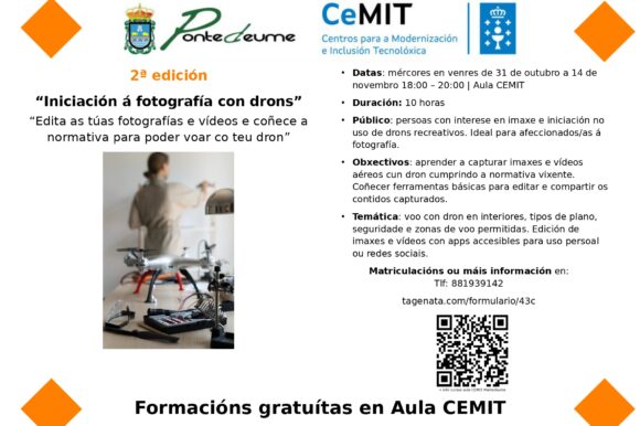 Iniciación á fotografía con drons (2ª edición)