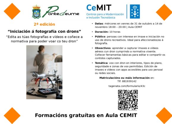 Iniciación á fotografía con drons (2ª edición)