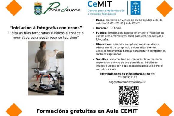 Iniciación á fotografía con drons