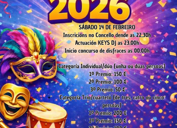 Normativa concurso de disfraces de adultos Entroido 2026