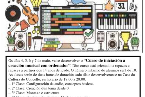 Curso de iniciación á creación musical con ordenador