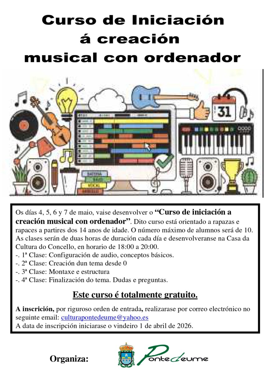 Curso de iniciación á creación musical con ordenador