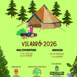 cartel Pontedeume neboa XXXVIII Acampadas Intermunicipais Vilarbó 2026