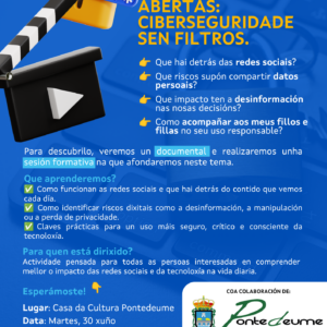 Taller presencial: Pantallas abertas, ciberseguridade sen filtro