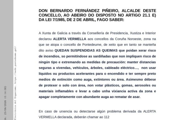 Bando Suspensión de  queimas