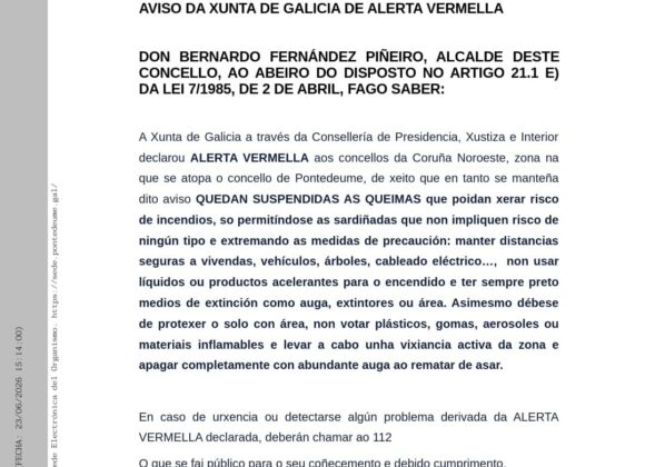Bando Suspensión de  queimas