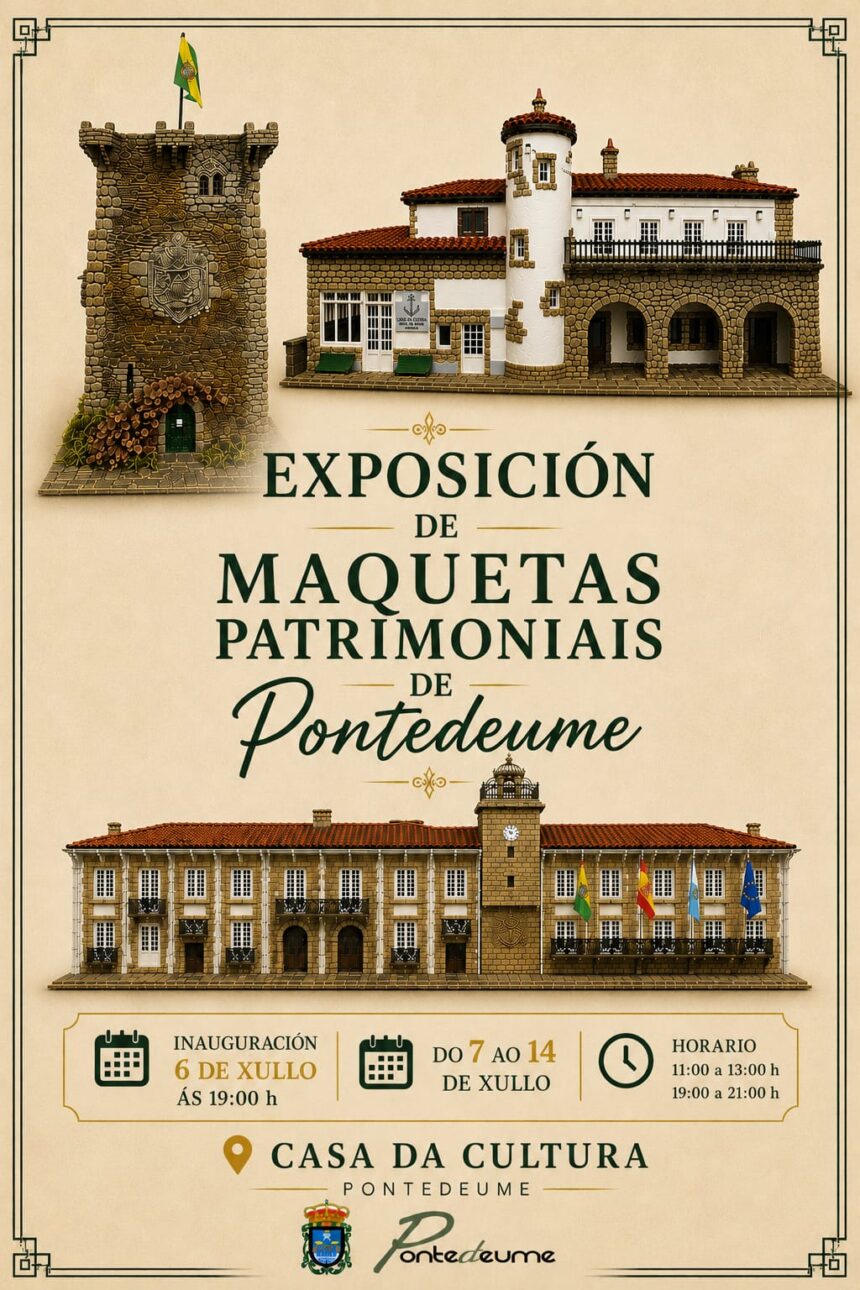 Exposición de maquetas patrimoniais de Pontedeume