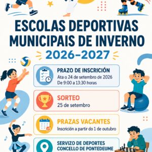 CARTEL EDM Escolas Deportivas Municipais de inverno 2026-27