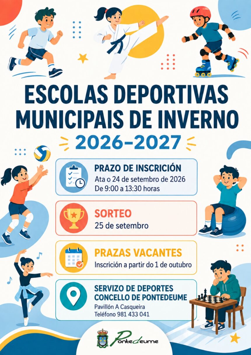 CARTEL EDM Escuelas Deportivas Municipales de invierno 2026-27