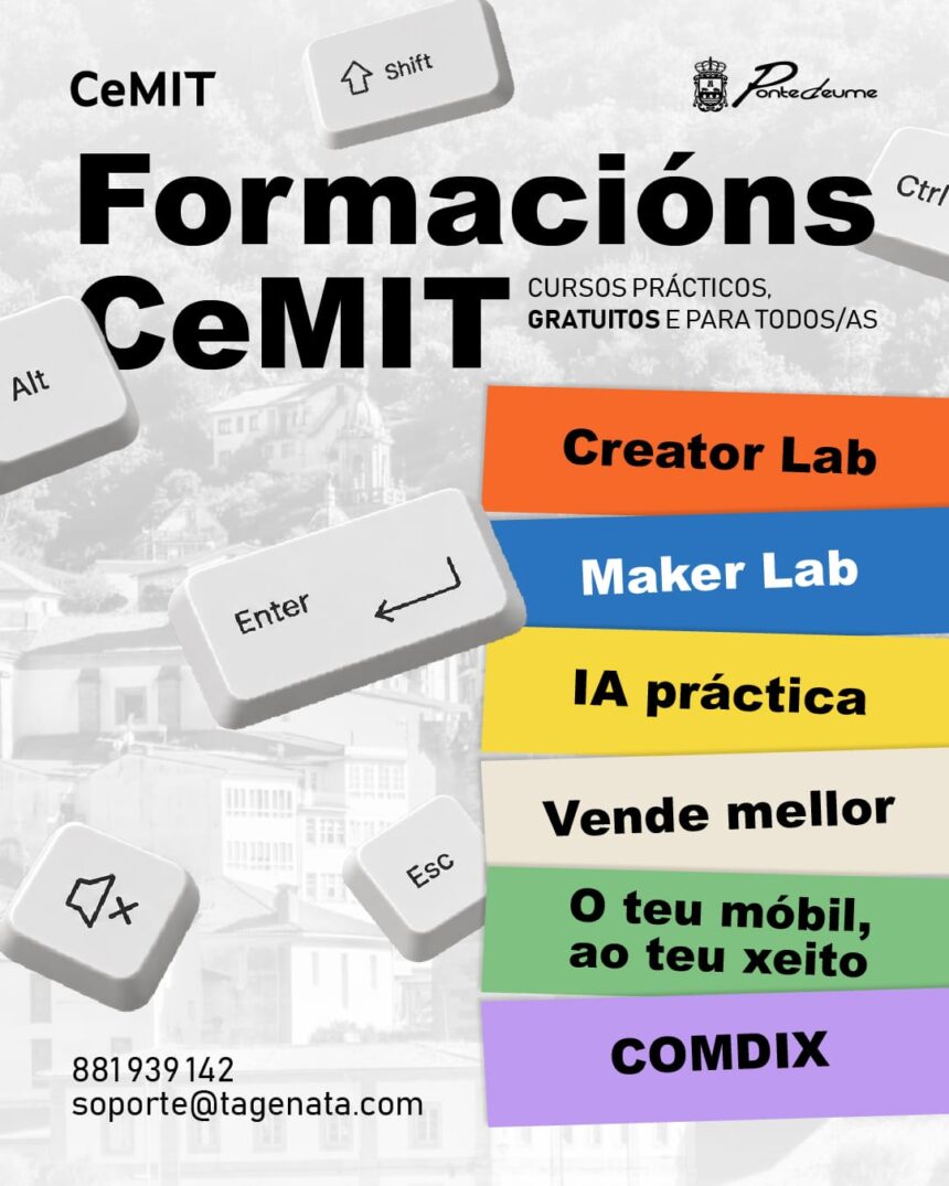 CARTEL GENÉRICO CURSOS CEMIT Cursos de formación Aula CeMIT 2026-27