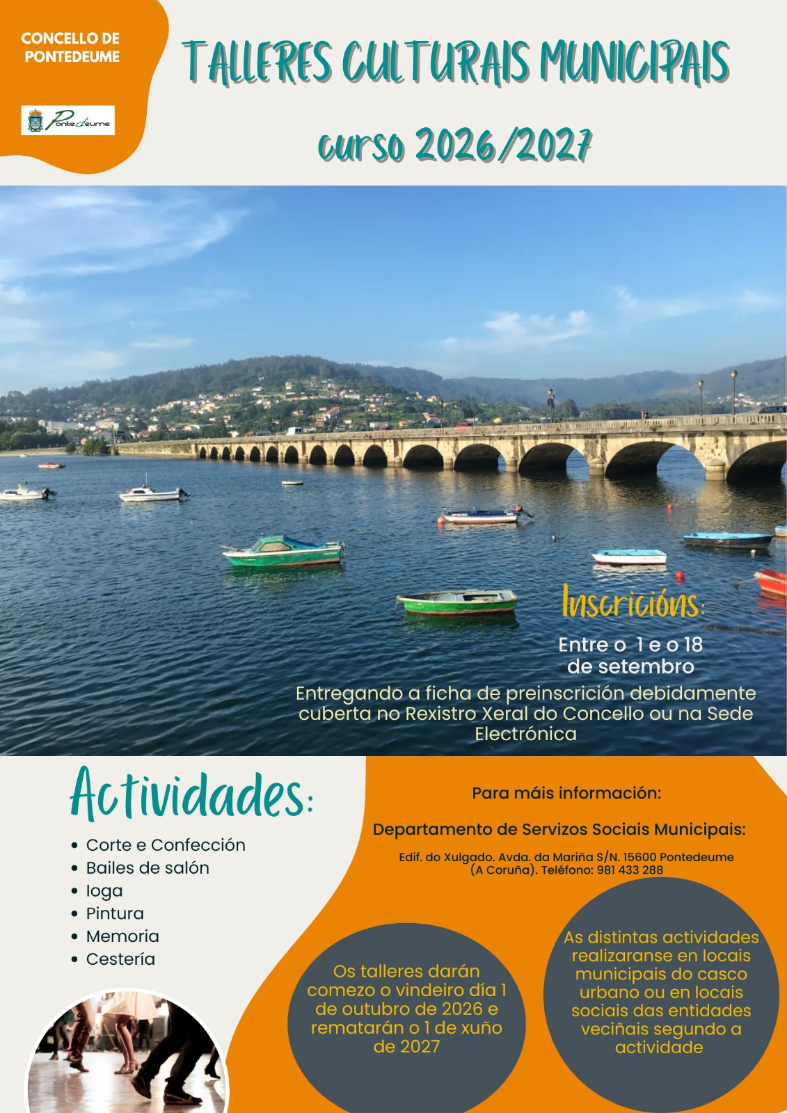 Talleres culturales Talleres culturais municipais 2026/2027